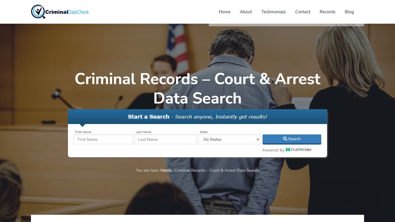 Criminal Records – Court & Arrest Data Search - Criminal Data Check